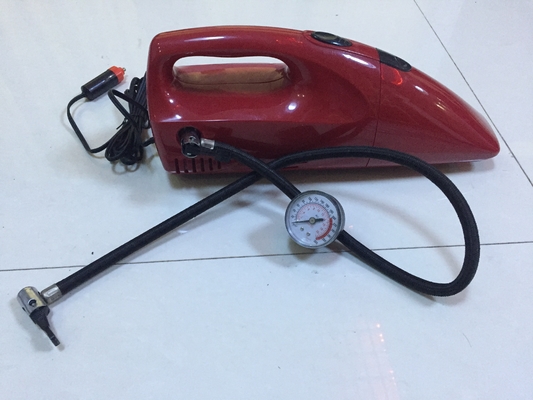 Хорошая цена. 2 в 1 DC пылесос 12V красный и желтый причудливый портативный автомобиля для автомобиля с инфляцией Fuction онлайн
